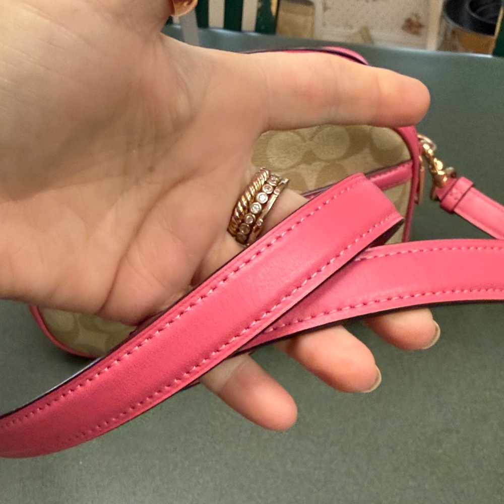 Coach Beige and Pink Crossbody Bag - Picture 6 of 13